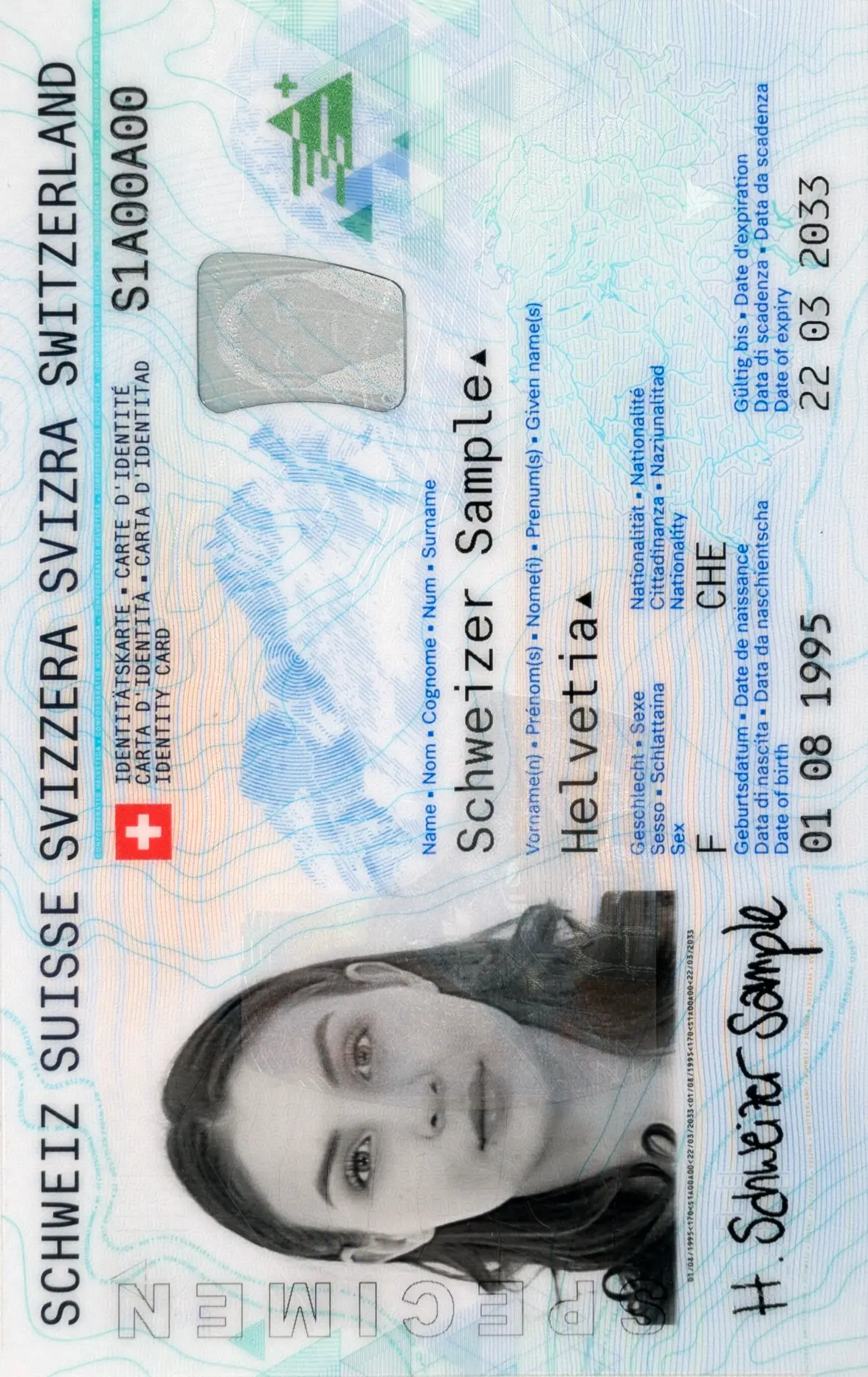 Foto für die Schweizer Identitätskarte