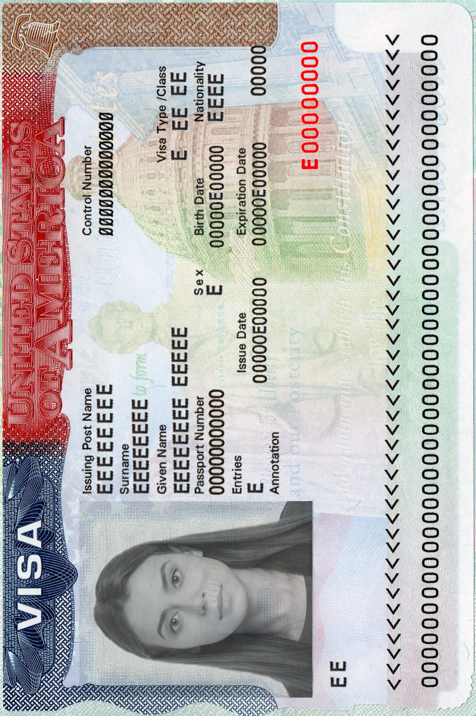Foto para la visa americana
