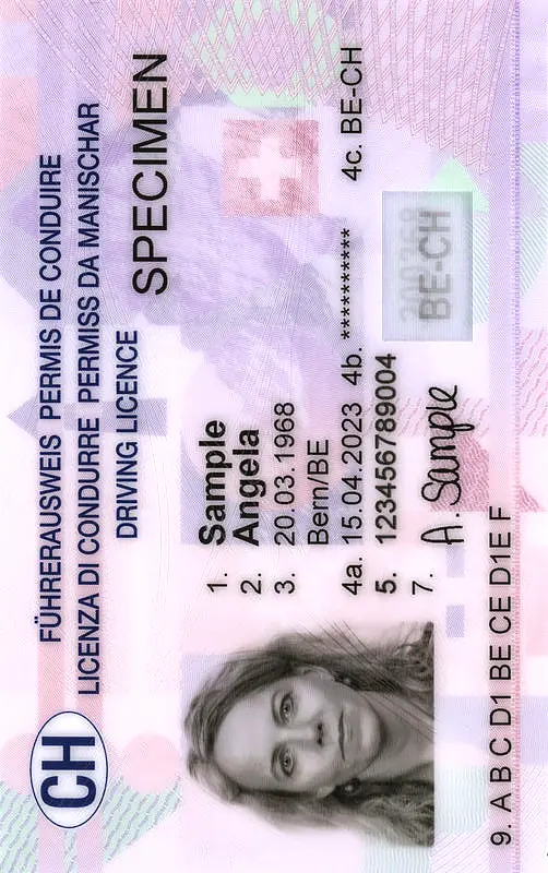 Foto für den Schweizen Führerschein