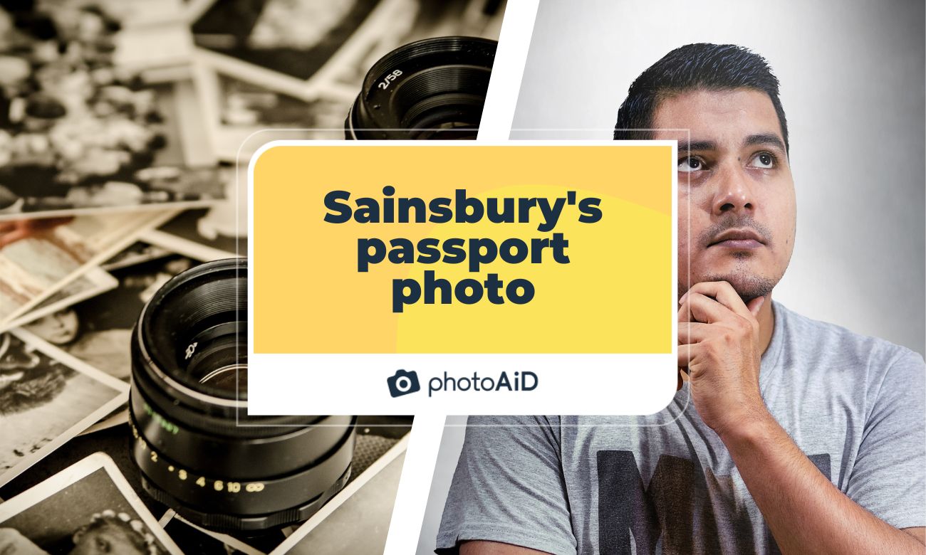 Two cameras in a stack of photos and a man wondering how to find a Sainsbury passport photo booth near me