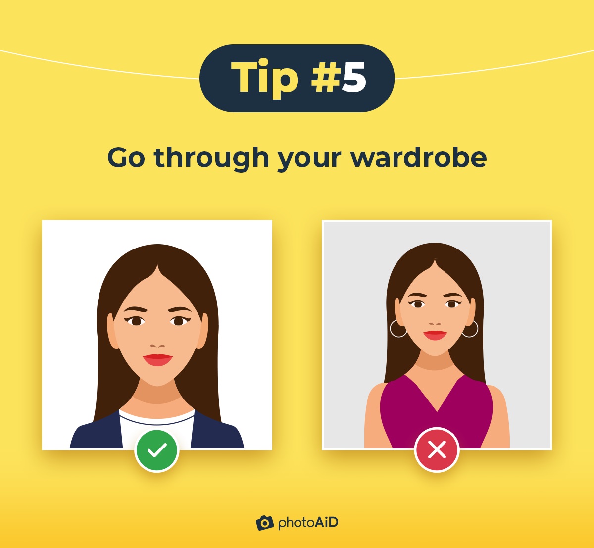 A LinkedIn profile picture tip about choosing the right outfit.