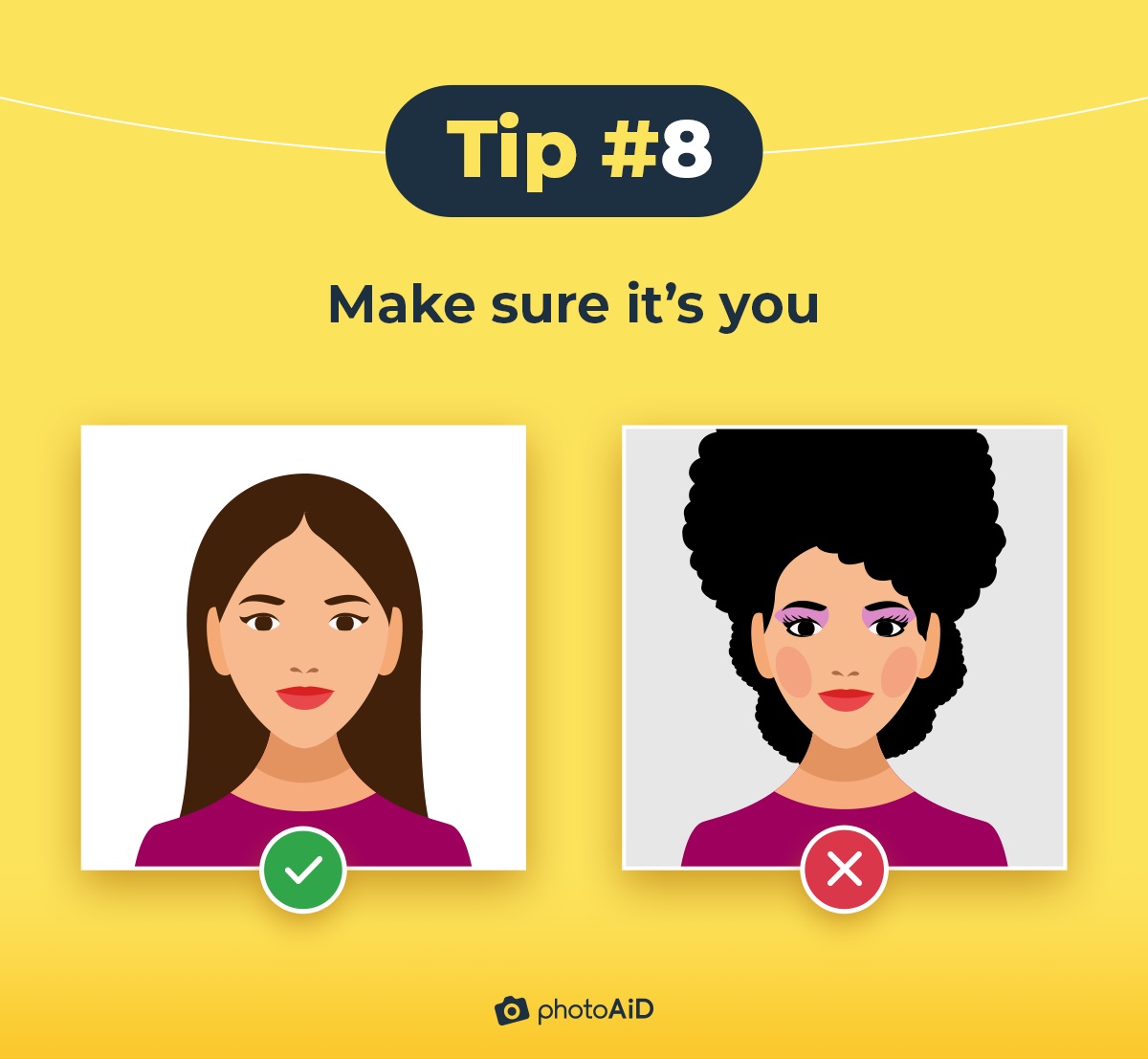 A LinkedIn profile picture tip on showing your natural appearance.