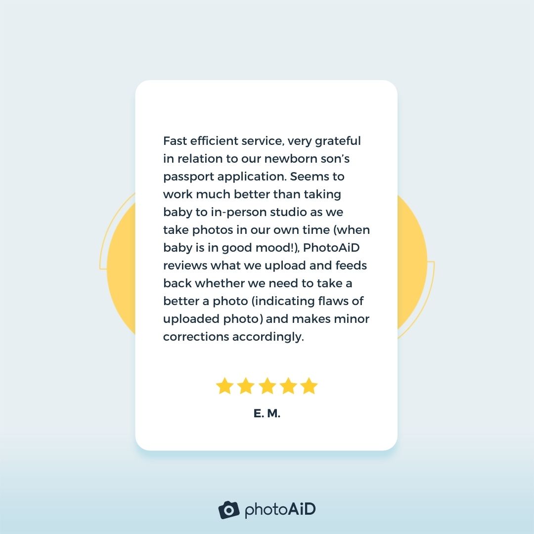 a positive review of PhotoAiD from a satisfied customer