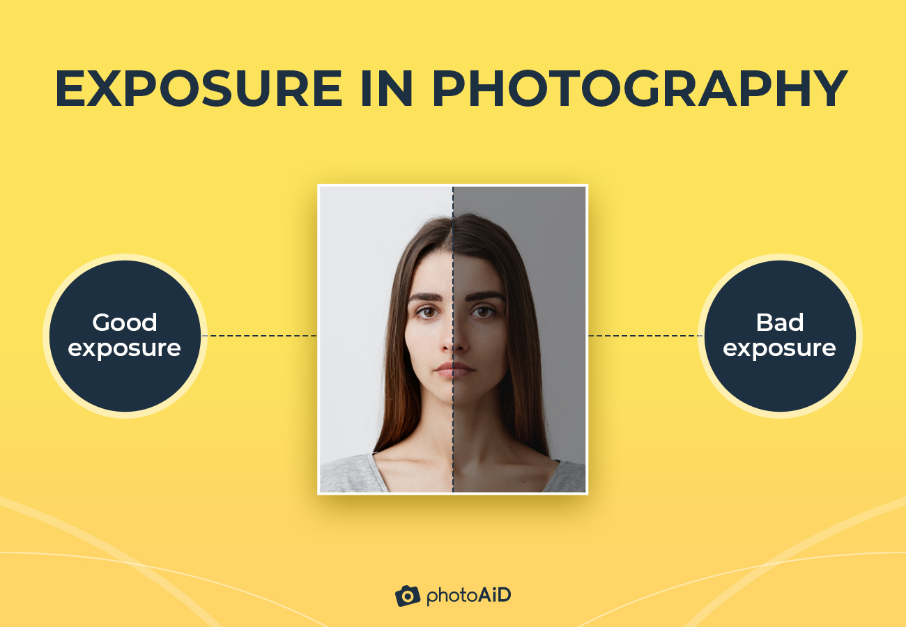 Examples of good and bad exposure in passport photos.