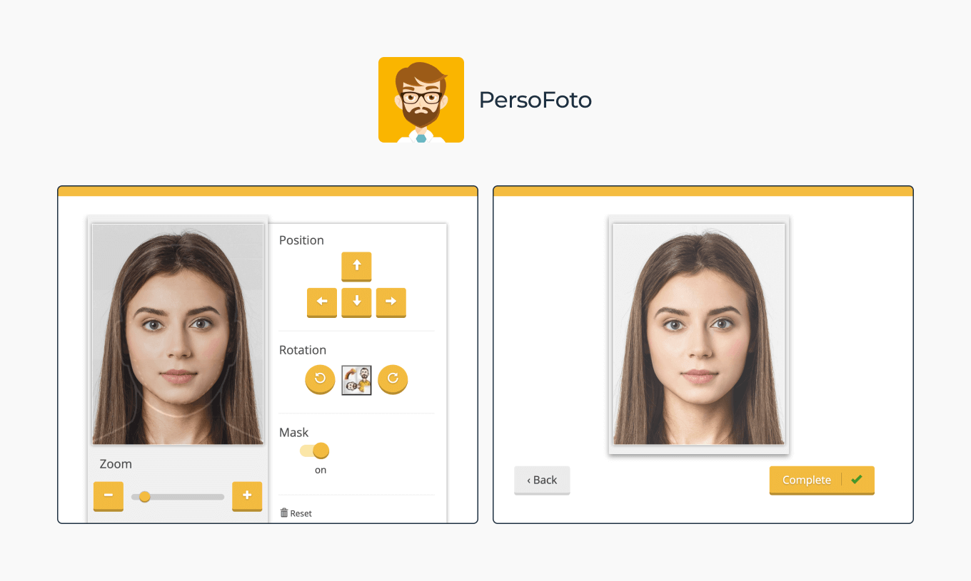 Manually resizing an image with an online free passport photo tool.