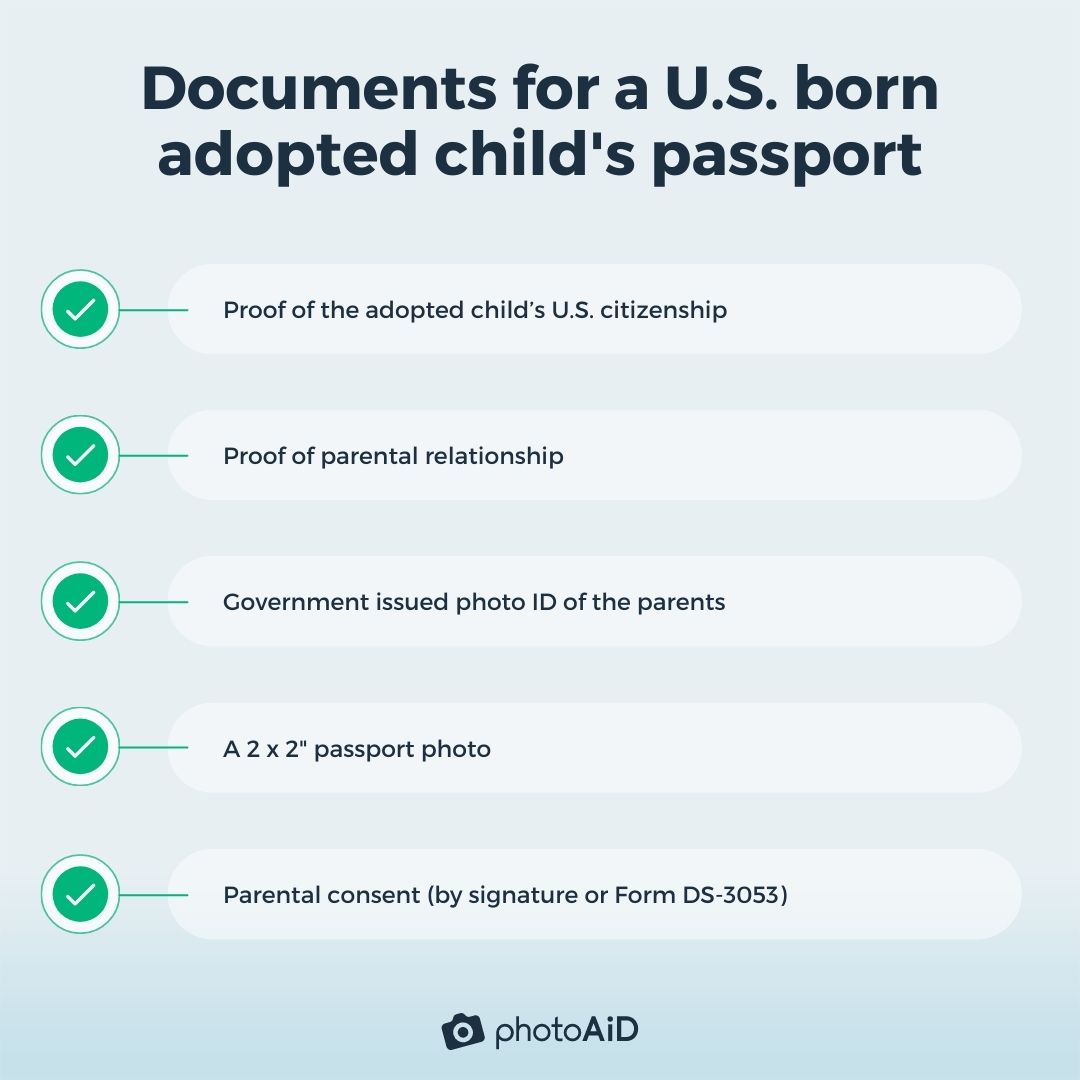 A list of documents required for passport of adopted child