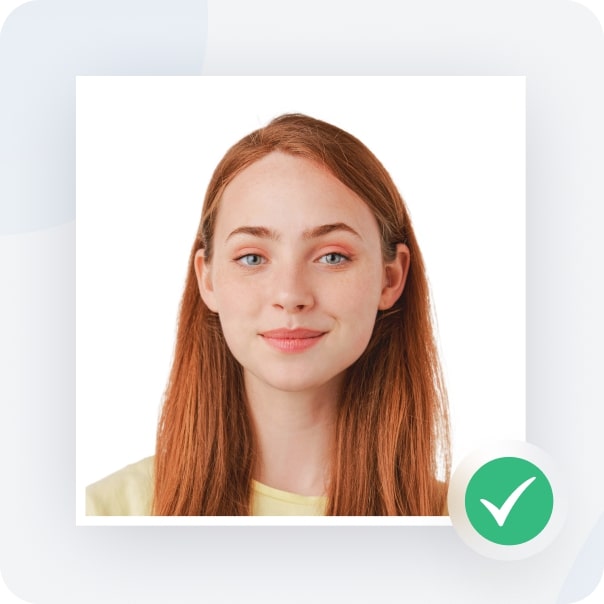 No Shadow Passport Photo Example 