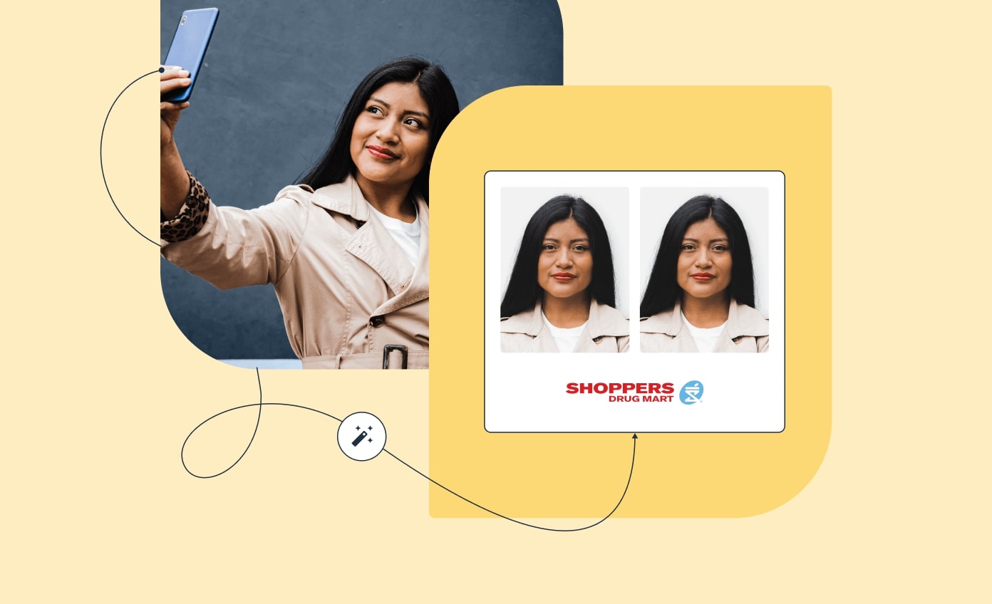 Get an in-person passport photo at Shoppers Drug Mart or try snapping your photo from home with PhotoAiD®.