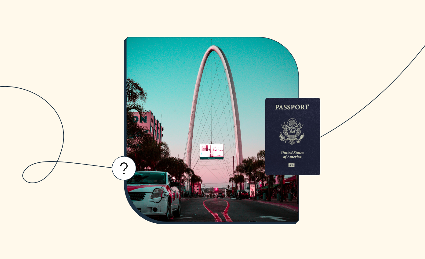 A picture of Tijuana with a US passport next to it.