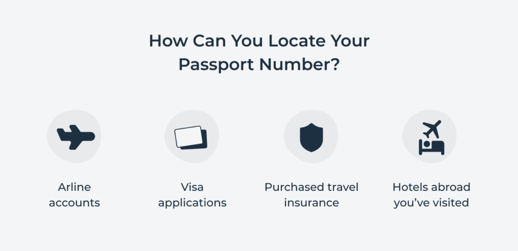 Several ways of finding your passport number