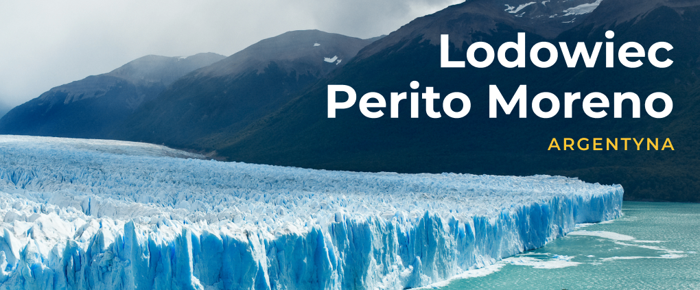 Niebieski lód lodowca Perito Moreno.