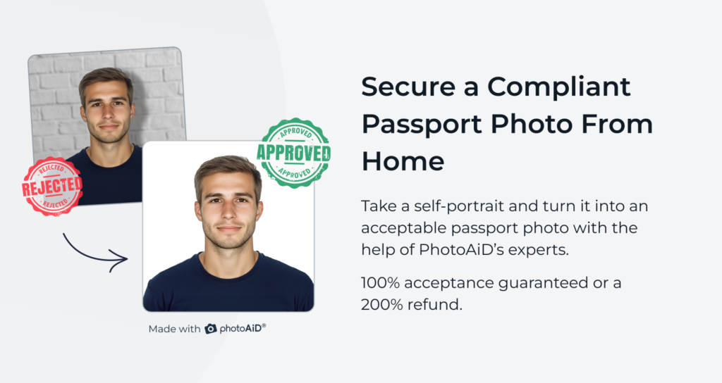 Getting a compliant US passport photo with PhotoAiD.