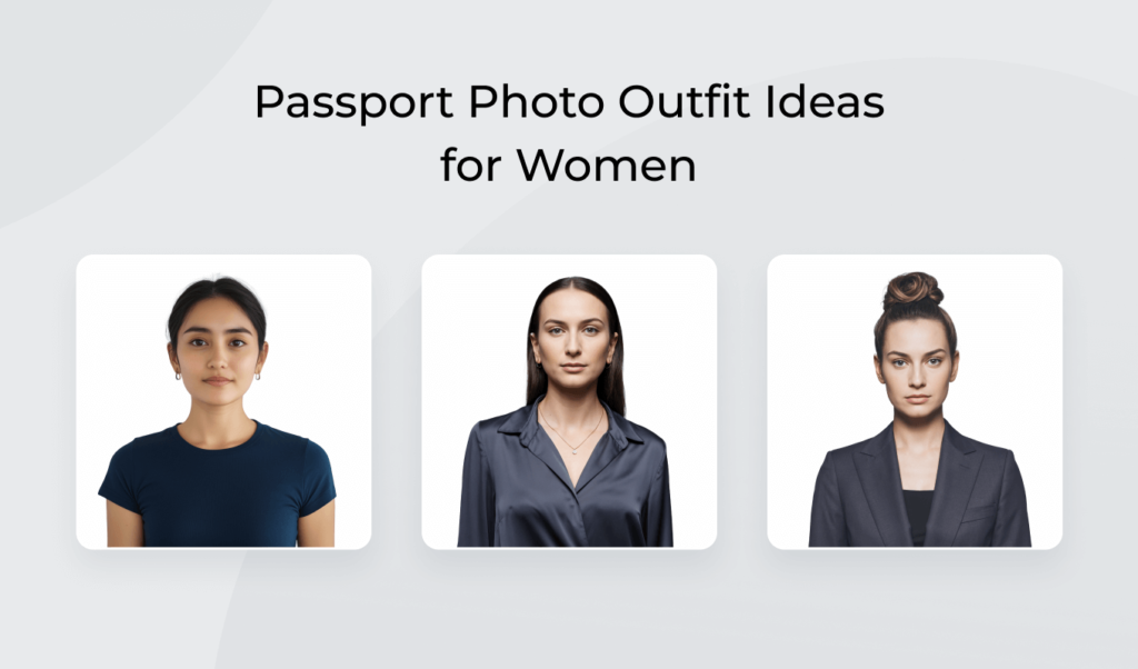 Outfit ideas for women passport photos.