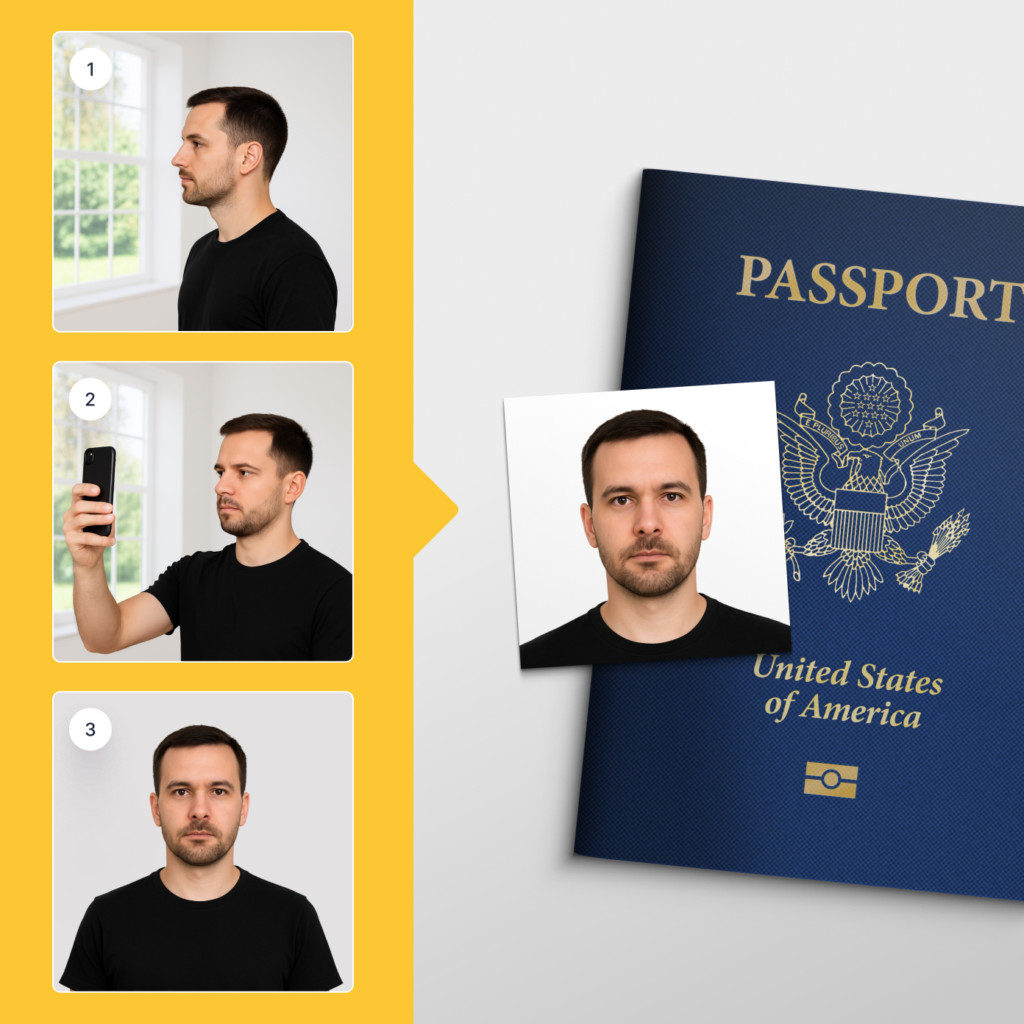 Visual infographic showing the best place to get passport photo.