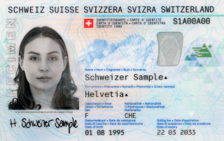 Foto für die Schweizer Identitätskarte