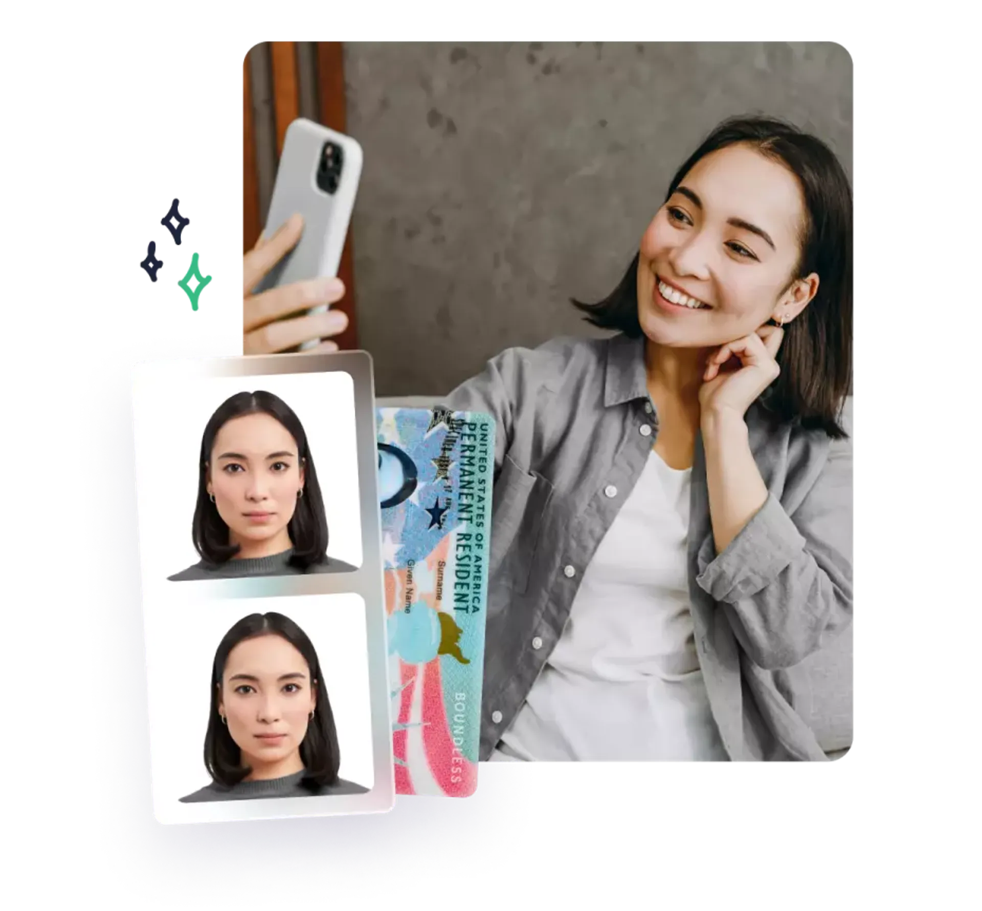 Green card photo check