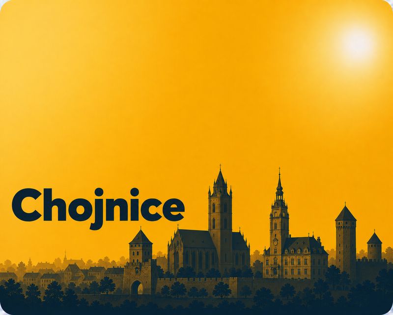 Ilustracja panoramy miasta Chojnice - foto kiosk PhotoAiD