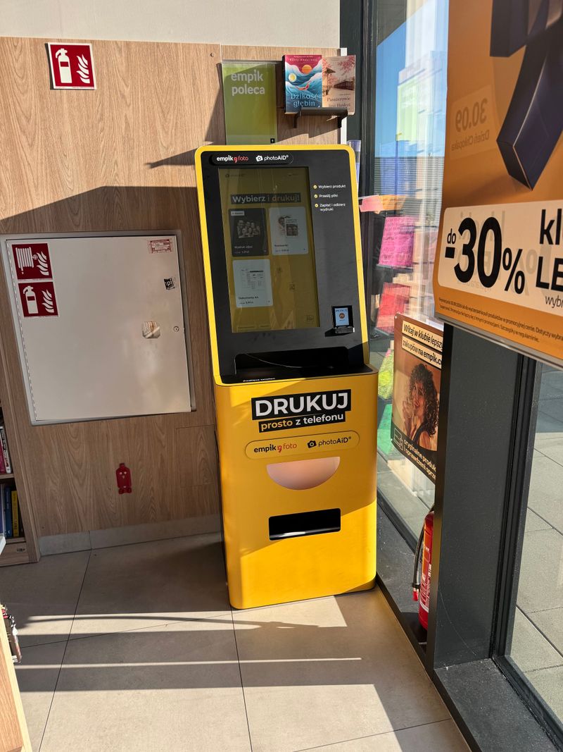 Foto kiosk PhotoAiD w salonie Empik w City Park Lazurowa w Warszawie