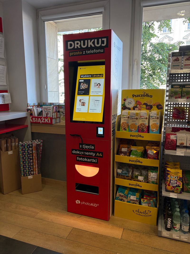 Foto kiosk PhotoAiD w Gdańsk: druk dokumentów A4 i ksero