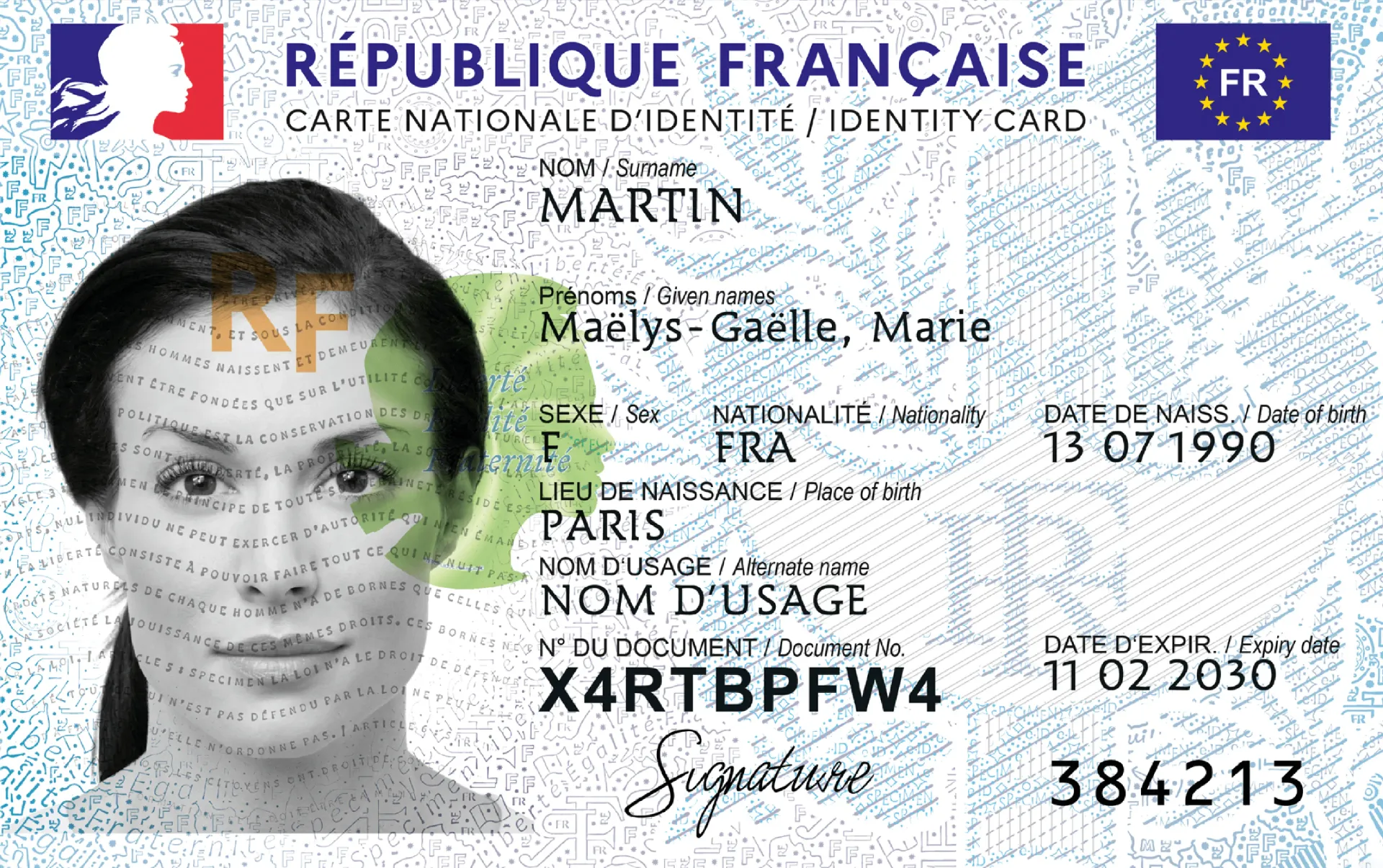 Carte d'identité photo