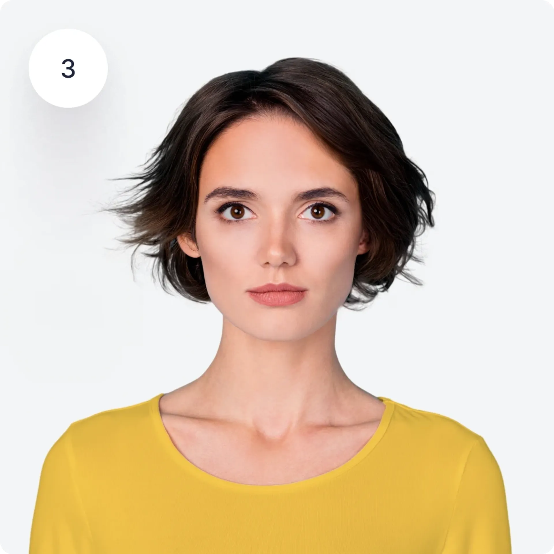 How to position yourself to take a visa photo.