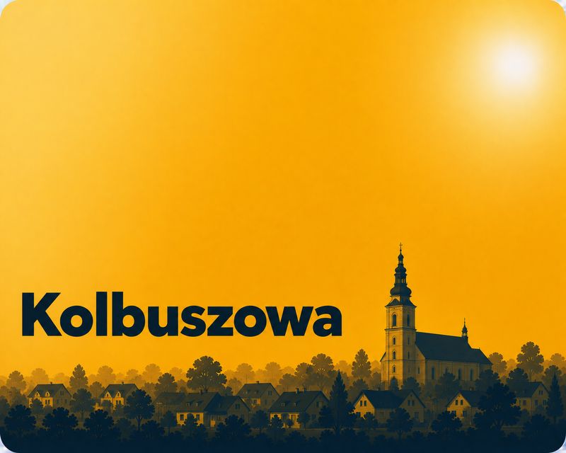 Ilustracja panoramy miasta Kolbuszowa - foto kiosk PhotoAiD