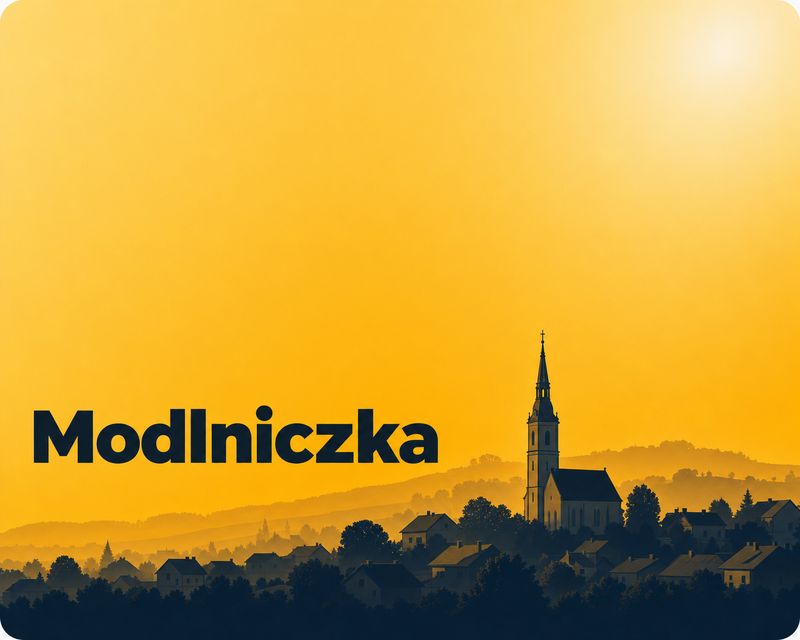 Ilustracja panoramy miejscowości Modlniczka - foto kiosk PhotoAiD