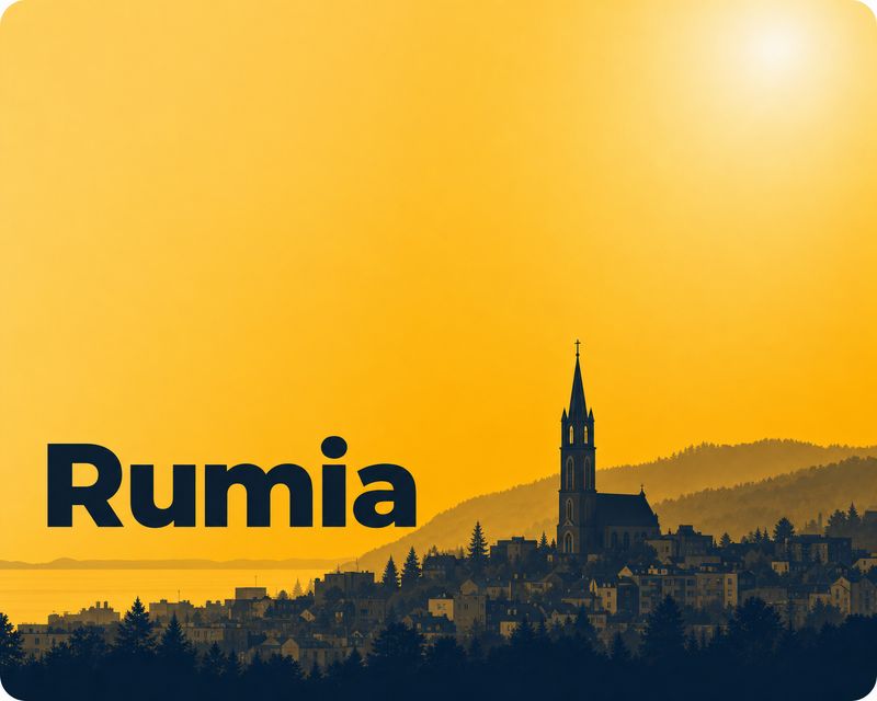 Ilustracja panoramy miasta Rumia - foto kiosk PhotoAiD