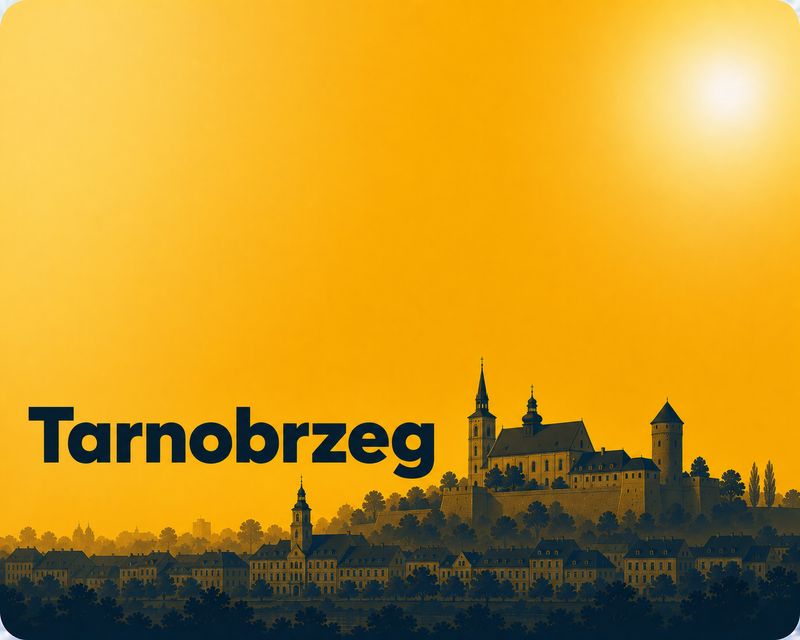 Ilustracja panoramy miasta Tarnobrzeg - foto kiosk PhotoAiD