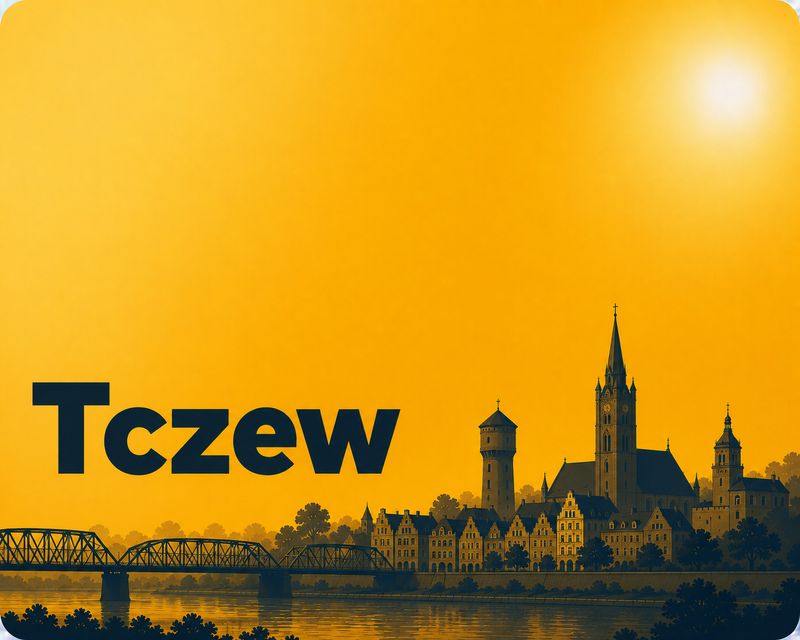 Ilustracja panoramy miasta Tczew - foto kiosk PhotoAiD