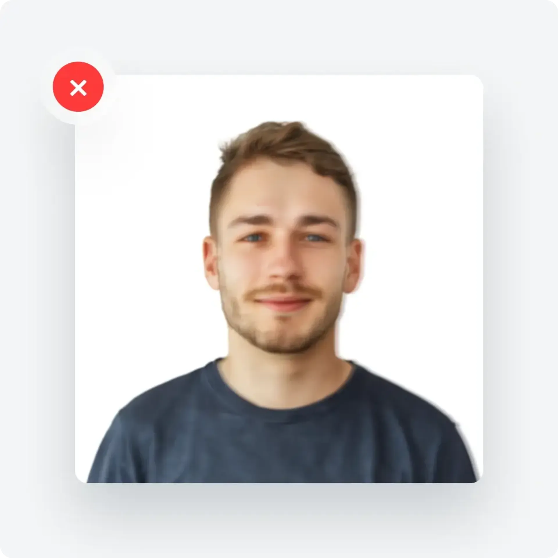Visa photo is blurry.