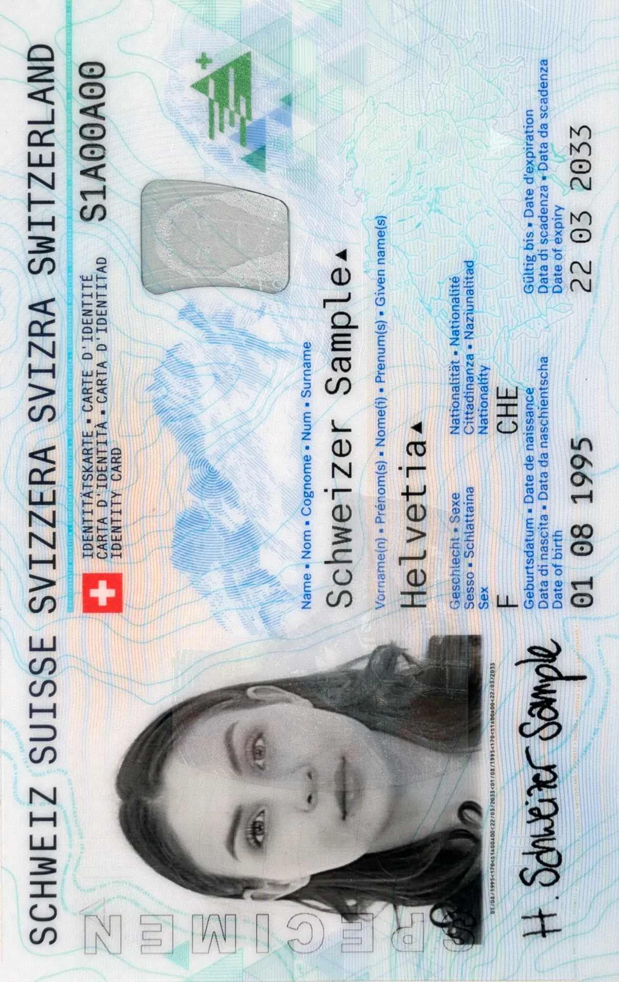 Fototessera per la carta d'identità svizzera