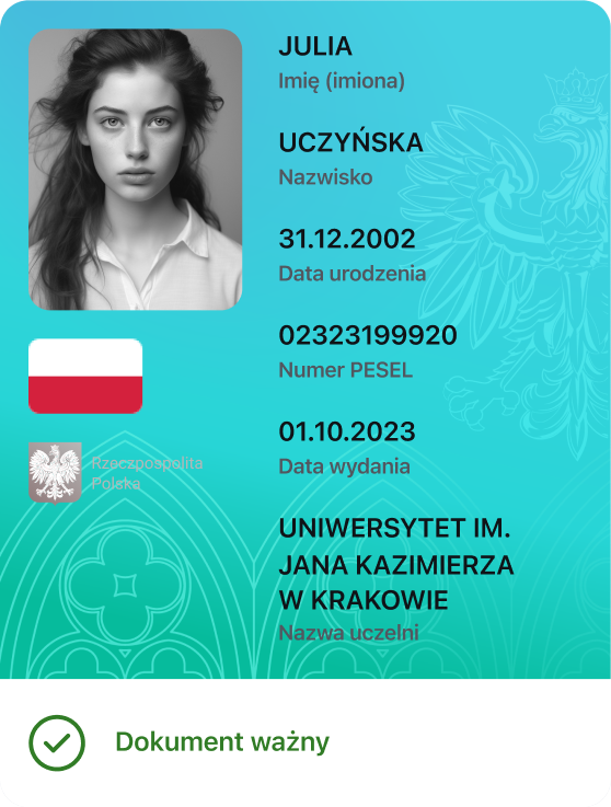 Zdjęcie do mLegitymacji studenckiej