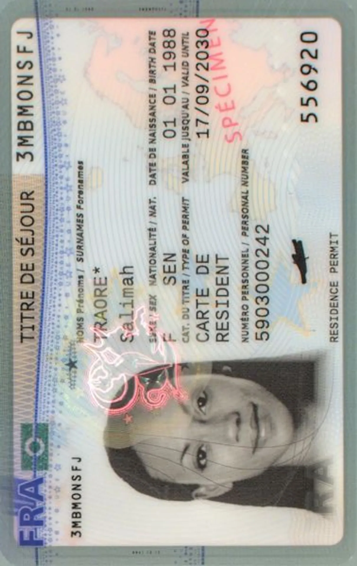 Photo pour titre et carte de séjour