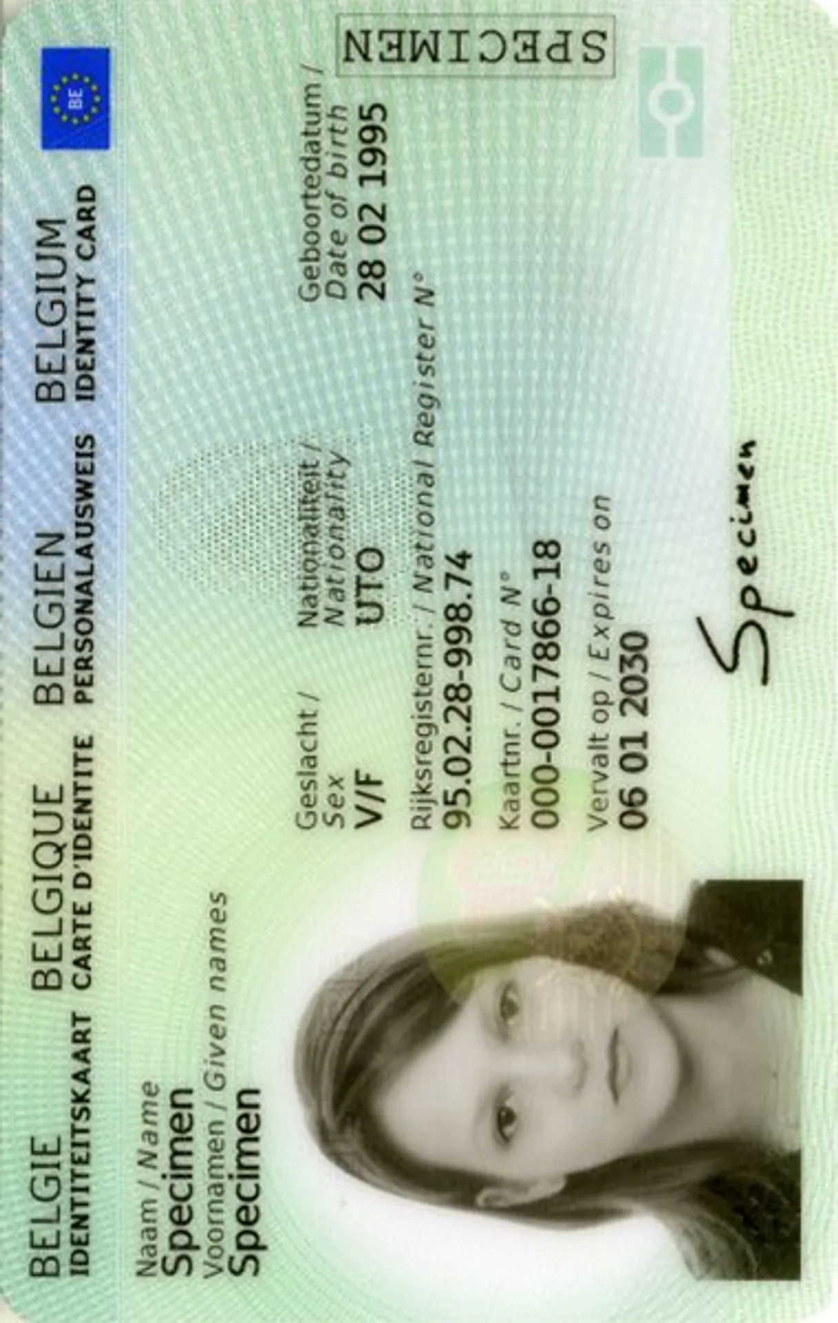 Photo Carte d'identité Belge