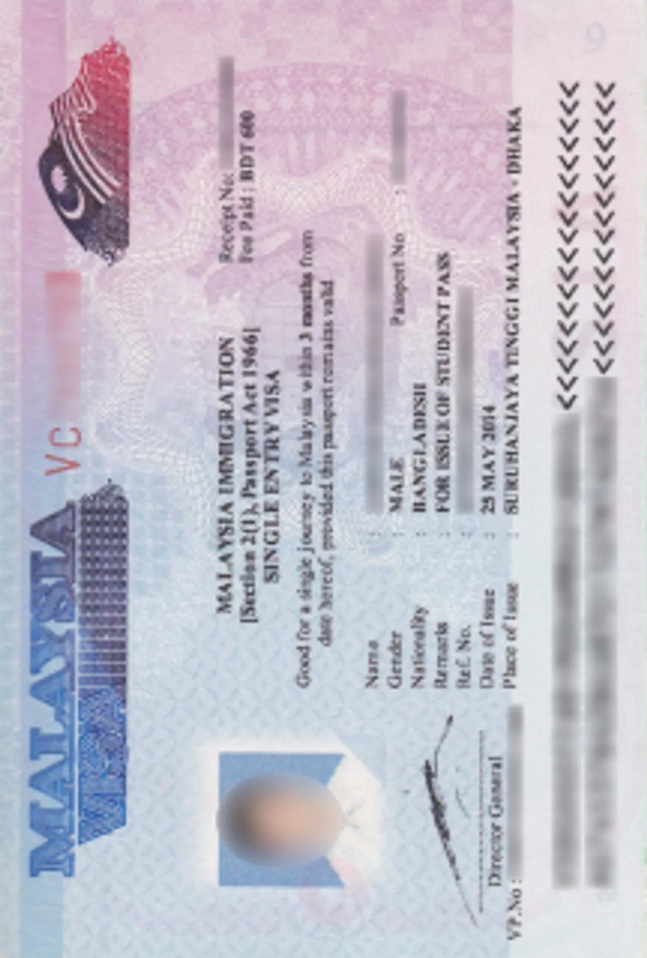 Malaysia Visa Photo