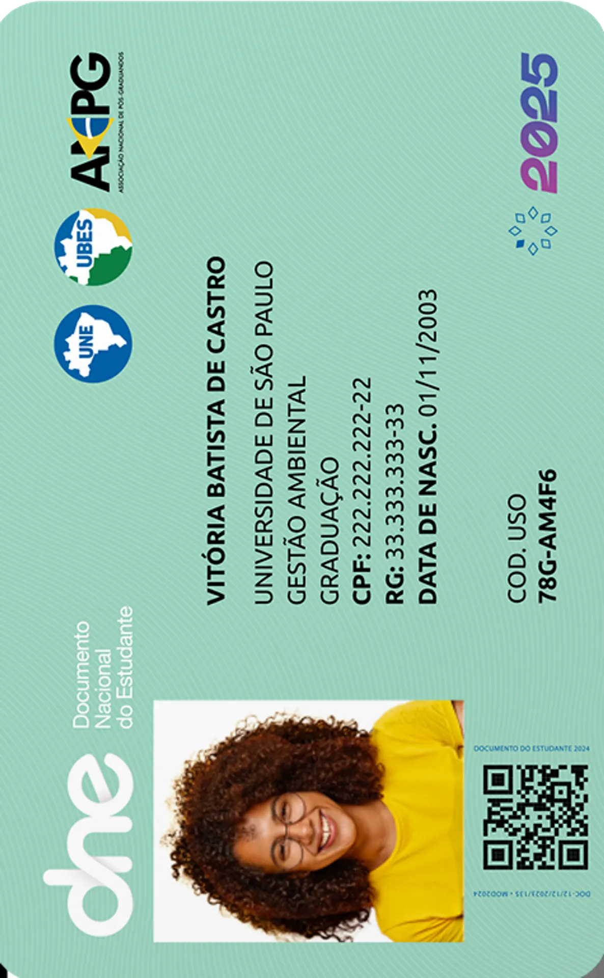 CIE - Carteira de Identificação Estudantil (Documento Nacional do Estudante)
