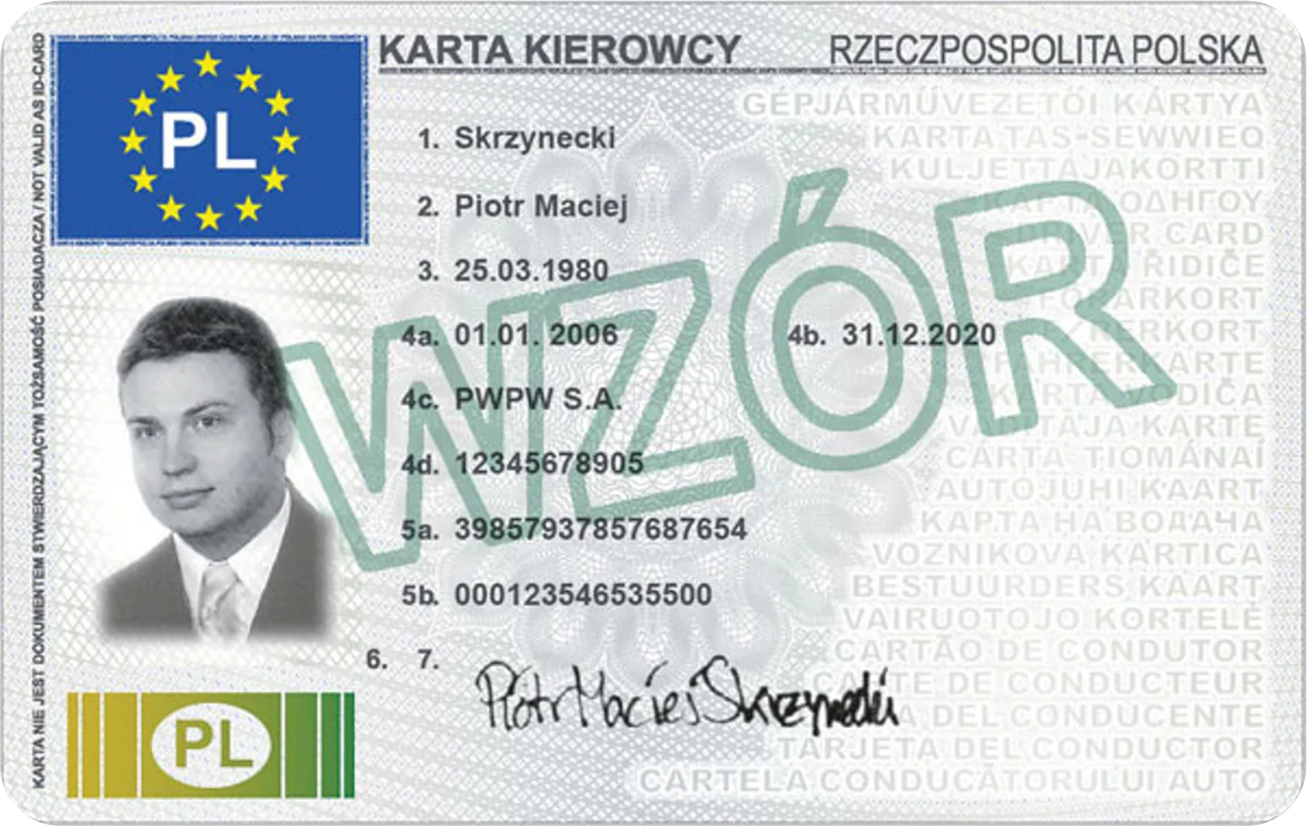 Zdjęcie do karty kierowcy